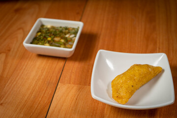 Fried empanadas, typical Colombian food
