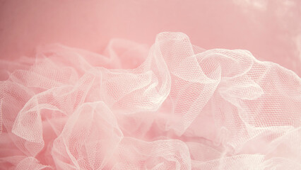 soft pink airy fabric mesh texture banner