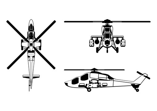 Military combat helicopter icon. Vector EPS10.
