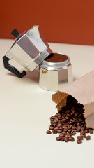 Café em grãos e café em pó