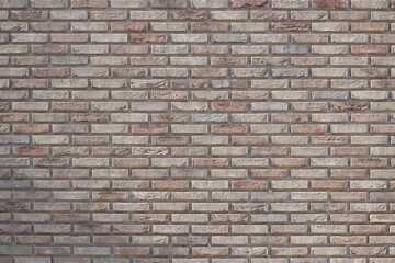Background. Brick wall. Clinker clay brickwork. red brick wall background, wide panorama of masonry. Brown brick wall texture background