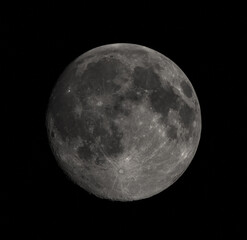 Moon over inky night