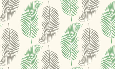 Eco pattern with palm tree, tropical theme background, vector illustration