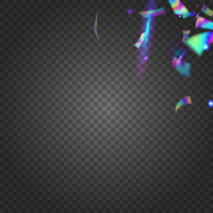 Falling Effect. Festive Art. Shiny Realistic Serpentine. Retro Flare. Light Texture. Kaleidoscope Confetti. Crystal Foil. Blue Blur Glitter. Purple Falling Effect