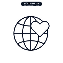 globe icon symbol template for graphic and web design collection logo vector illustration