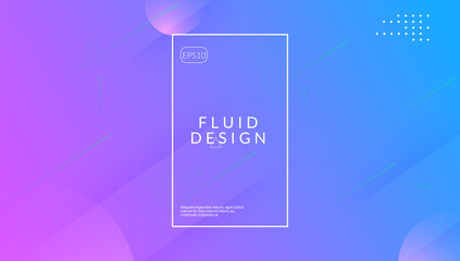 Obraz premium Gradient Cover. Multicolor Illustration. Tech Dynamic Banner. Hipster Frame. Futuristic Pattern. Pink Bright Shape. Color Landing Page. Minimal Poster. Violet Gradient Cover