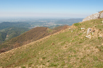 Fototapeta na wymiar View on the Plain from Monte Linzone, Italy