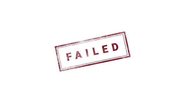FAILED STAMP WITH TRANSPARENT BACKGROUND