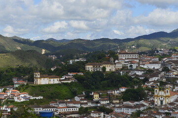 Fototapeta na wymiar Vista da cidade de Ouro Preto em Minas Gerais