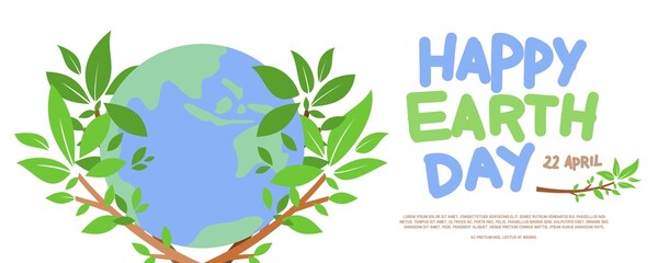 Happy earth day template design