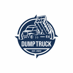 Dump truck logo design vector  © sadajiwa