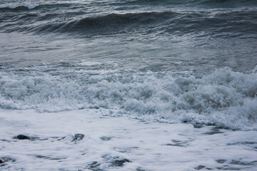 Naklejka na ściany i meble waves on the beach
