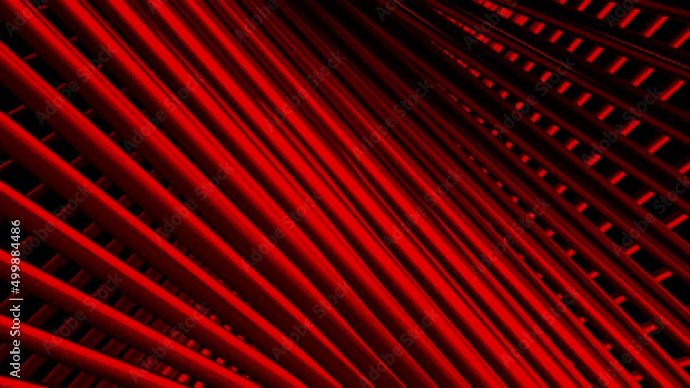 Poster hypnotic animation with curved linear design. motion. 3d lines bend in space with hypnotic effect. a