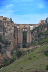 Fototapeta premium The famous New Bridge in the Old Town of Ronda in Andalusia, Spain