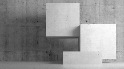 Geometric installation of cubes, minimal architecture
