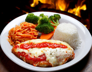 The steak parmigiana