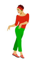 Dancing girl for web and print publications in svg format