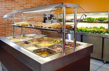 Self service food and salad restaurant