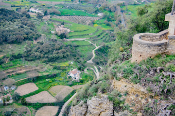 The fabulous valleys of the Old Town of Ronda in Andalusia, Spain