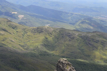Vista dos vales de Ouro Preto em Minas Gerais