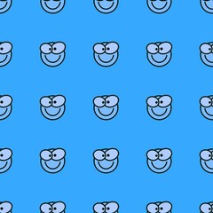 Cartoon seamless face pattern for packaging and gifts and cards and linens and kids and wrapping paper