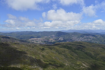 Vista das montanhas de Minas Gerais