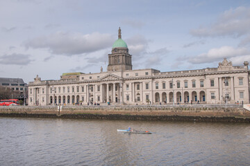 Dublin March 2022: The Custom House is an 18th-century neoclassical building in Dublin