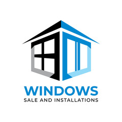 Vector logo for the sale and glazing of windows