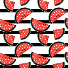Summer seamless watermelon pattern for packaging and gifts and cards and linens and kids and wrapping paper and kitchen