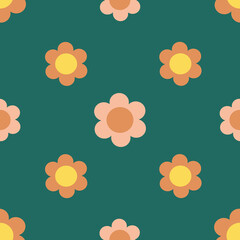 Green pattern with smooth colors in retro colors. Bright vector background wallpaper in a flat style summer positive