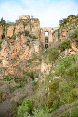The famous New Bridge in the Old Town of Ronda in Andalusia, Spain