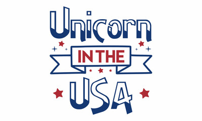 Unicorn in the USA SVG 