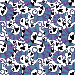 Animals seamless lizard pattern for fabrics and textiles and packaging and gifts and cards and linens and kids 