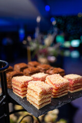 fresh slices of napoleon cake at the event