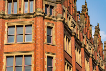 Naklejka premium Old brick building in English city.