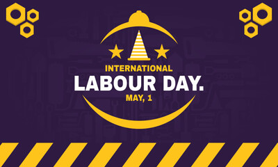 Happy International Labor Day for banner or poster, May 1