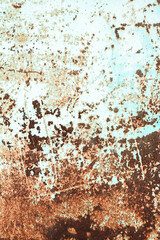 Rust texture on metal closeup, vertical format