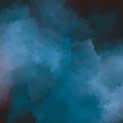 The blue clouds on the dark background 