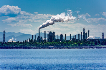 oil refinery at the shore