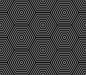 Abstract seamless geometric hexagons pattern.