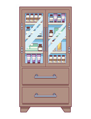 shelf with medicines