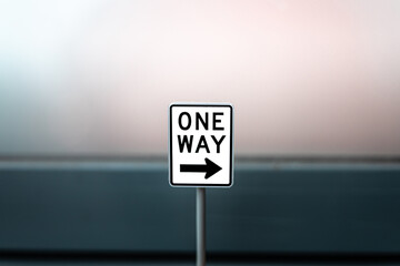 road sign one way