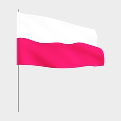 Polish flag. Poland national waving flag.