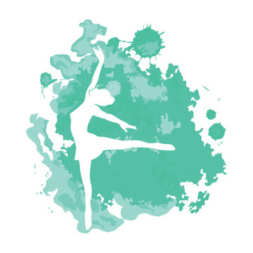 Watercolor Plash Ballet, Ballerina, Svg