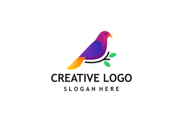 Bird logo design template vector graphics