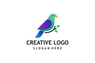 Bird logo design template vector graphics