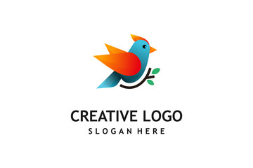 Bird logo design template vector graphics