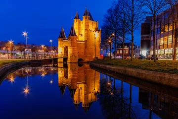Deurstickers Amsterdamse Poort old city gate - Haarlem, Netherlands © Remy