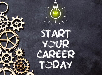 Text Your success starts here on notebook page.