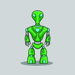 Alien Mascot Robot Future